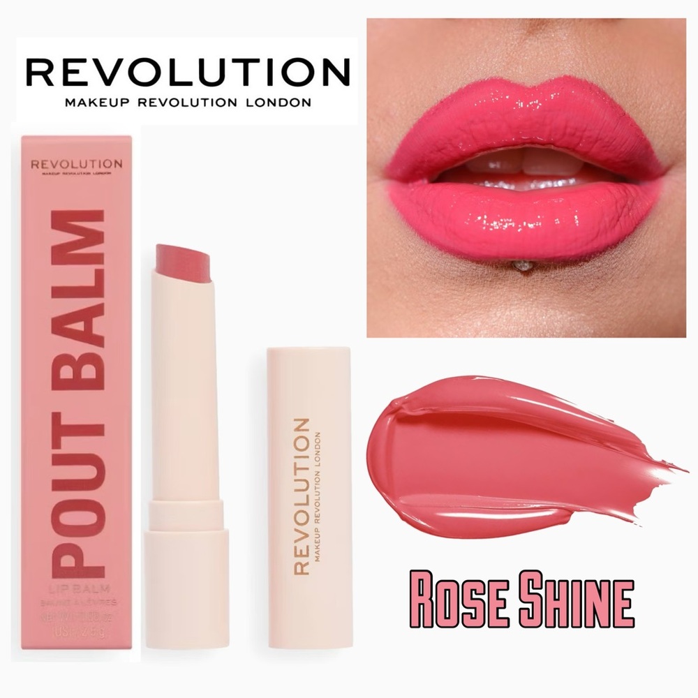 Rose Shine • Makeup Revolution Pout Balm • New in Box 0.08oz